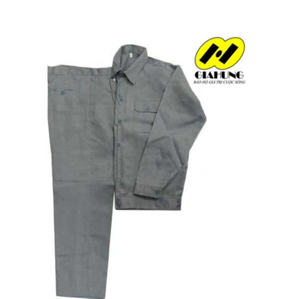 Quần áo bảo hộ Kaki Nam Định loại 1 màu Ghi